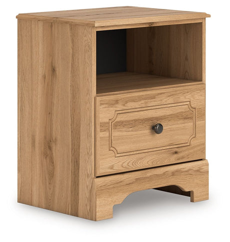Aleaport - Warm Brown - One Drawer Night Stand by Signature Design by Ashley® | Bel Furniture