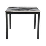 Leoncia - Bar Table And 4 Bar Stools - Espresso / White