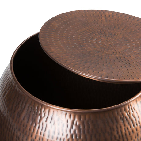 Griffen - Handcrafted Metal Storage Accent Table - view 12