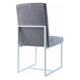 Mackinnon - Upholstered Dining Side Chair (Set of 2) - Gray by CoasterElevations | Bel Furniture