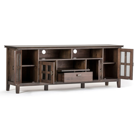 Artisan - TV Media Stand - Natural Aged Brown by Simpli-Home | Bel Furniture