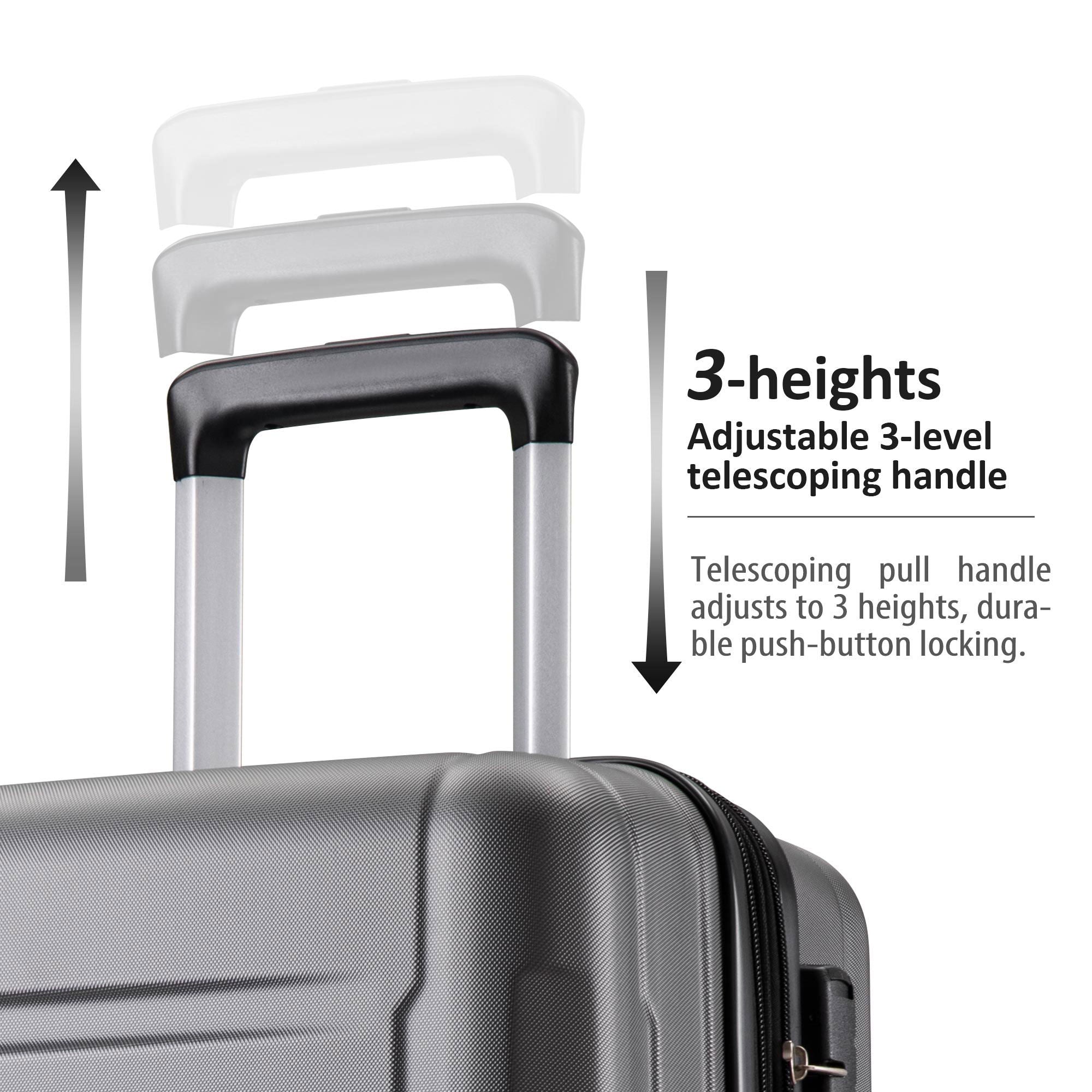 Expanable Spinner Wheel 2 Piece Luggage Set ABS Lightweight Suitcase With Tsa Lock 20" / 28"