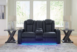 Fyne-dyme - Power Reclining Loveseat With Console/Adj Hdrst by Signature Design by Ashley® | Bel Furniture