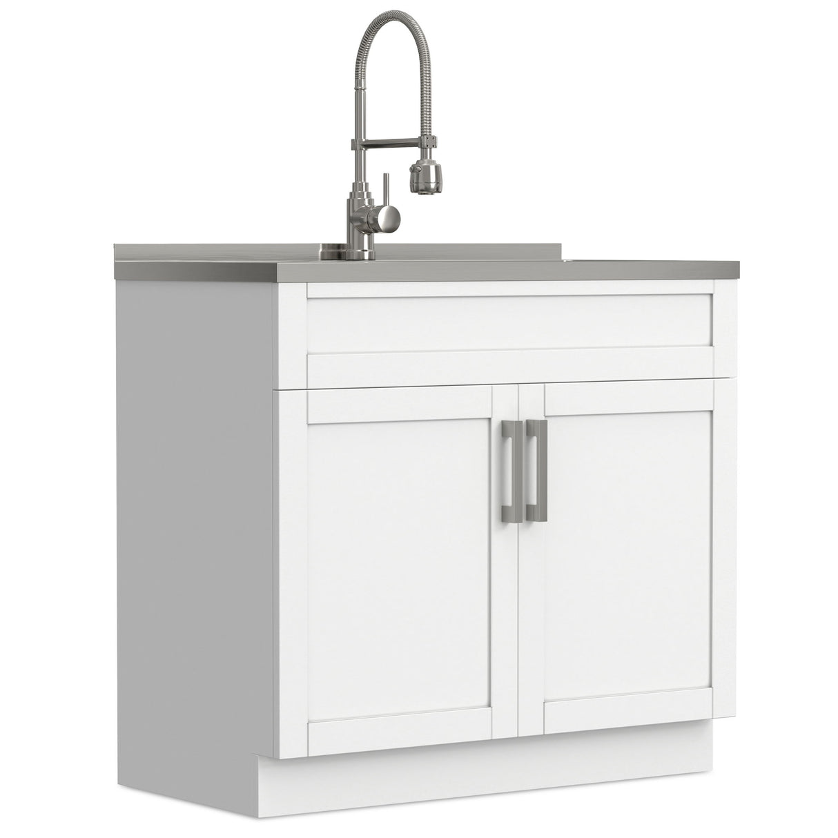 Hennessy - Deluxe Laundry Cabinet With Faucet And Stainless Steel Sink