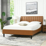 Aspen - Vertical Tufted Modern Headboard Platform Bed Set by Jennifer Taylor Home | Bel Furniture