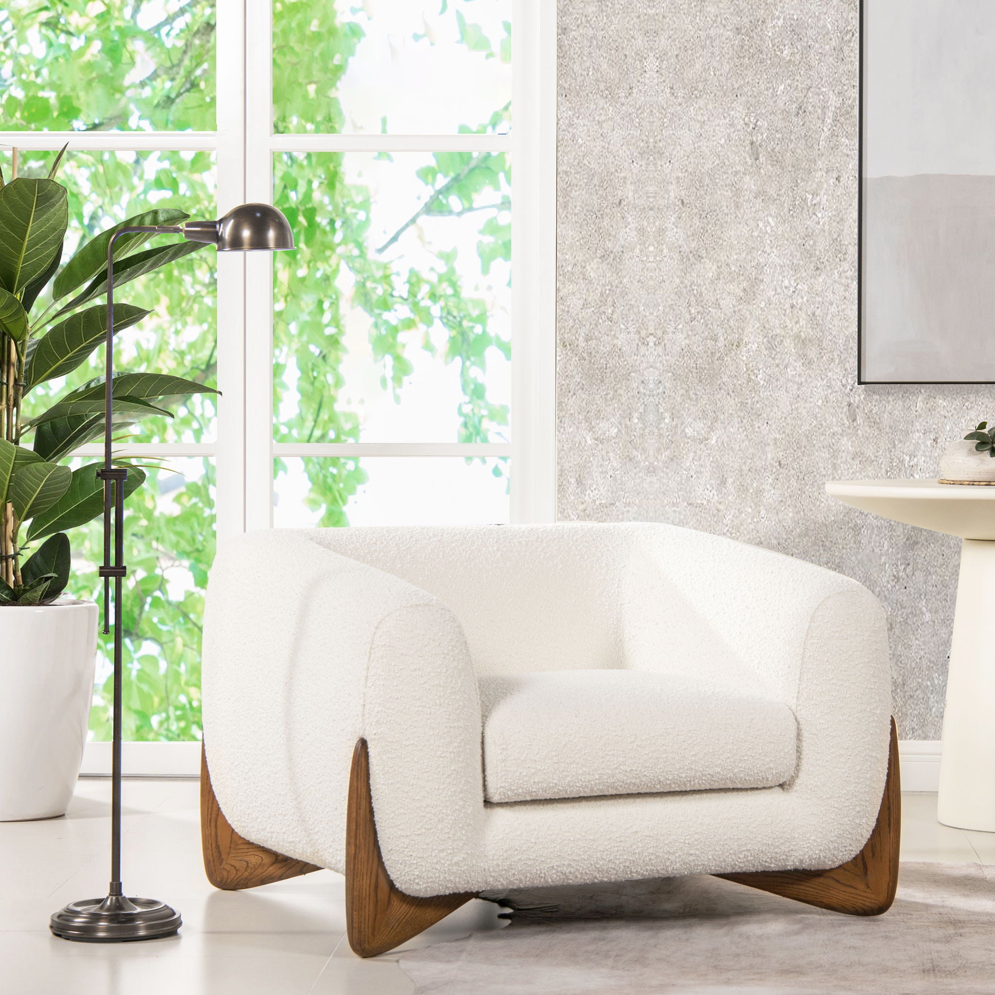 Alpine - Sherpa Arm Chair - Arm Chairs by Jennifer Taylor Home | Bel F