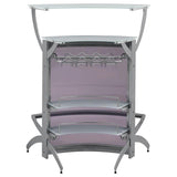 Dallas - 2-Shelf Curved Freestanding Home Bar Cabinet by CoasterEssence | Bel Furniture
