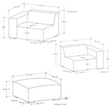 Rex - Handcrafted Sectional Sofa And Ottoman