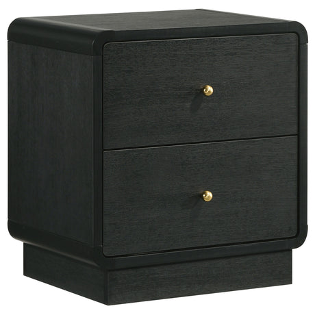 Cavelle - 2-Drawer Nightstand Bedside Table - Black by Coaster Fine Furniture | Bel Furniture