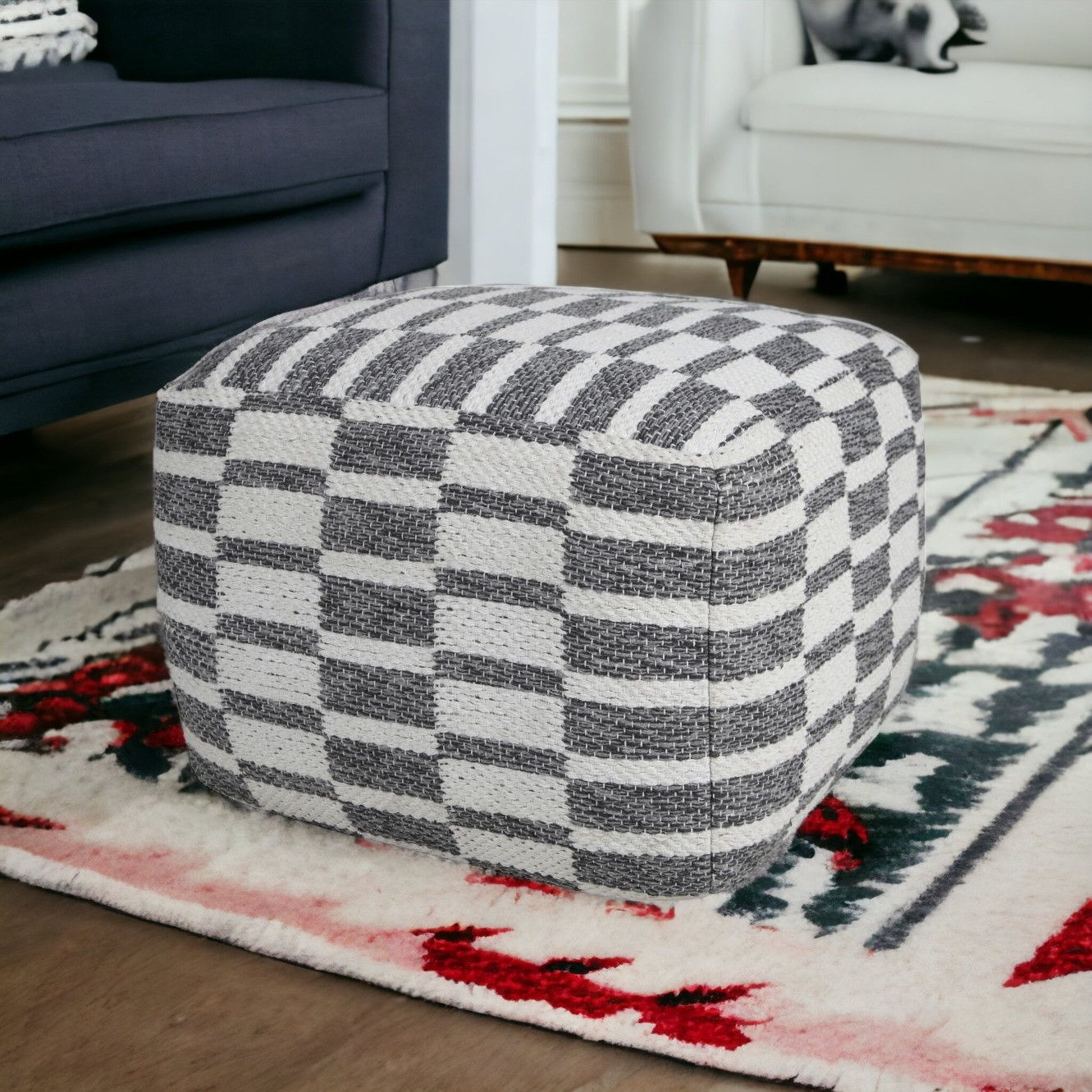 Ottoman Cotton Square - Gray