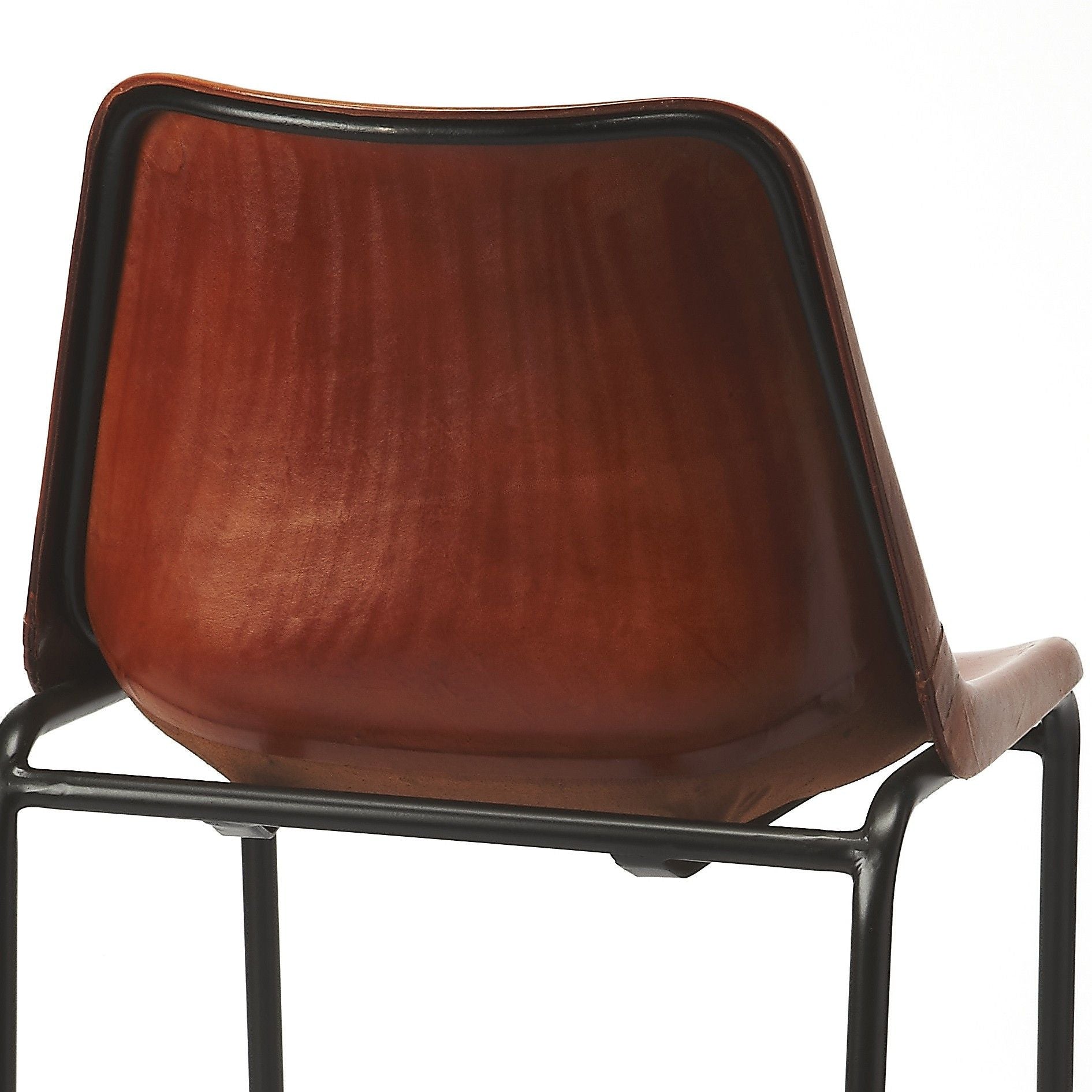 42" Iron Bar Chair - Brown / Black