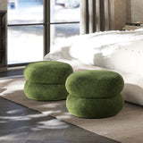 Nest - Low Round Upholstered Ottoman by Jennifer Taylor Home | Bel Furniture