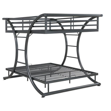 Stephan - Metal Bunk Bed Dark Gray Full over Full by CoasterElevations | Bel Furniture