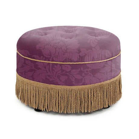 Yolanda - Luxurious Upholstery Round Upholstered Accent Ottoman - view 7