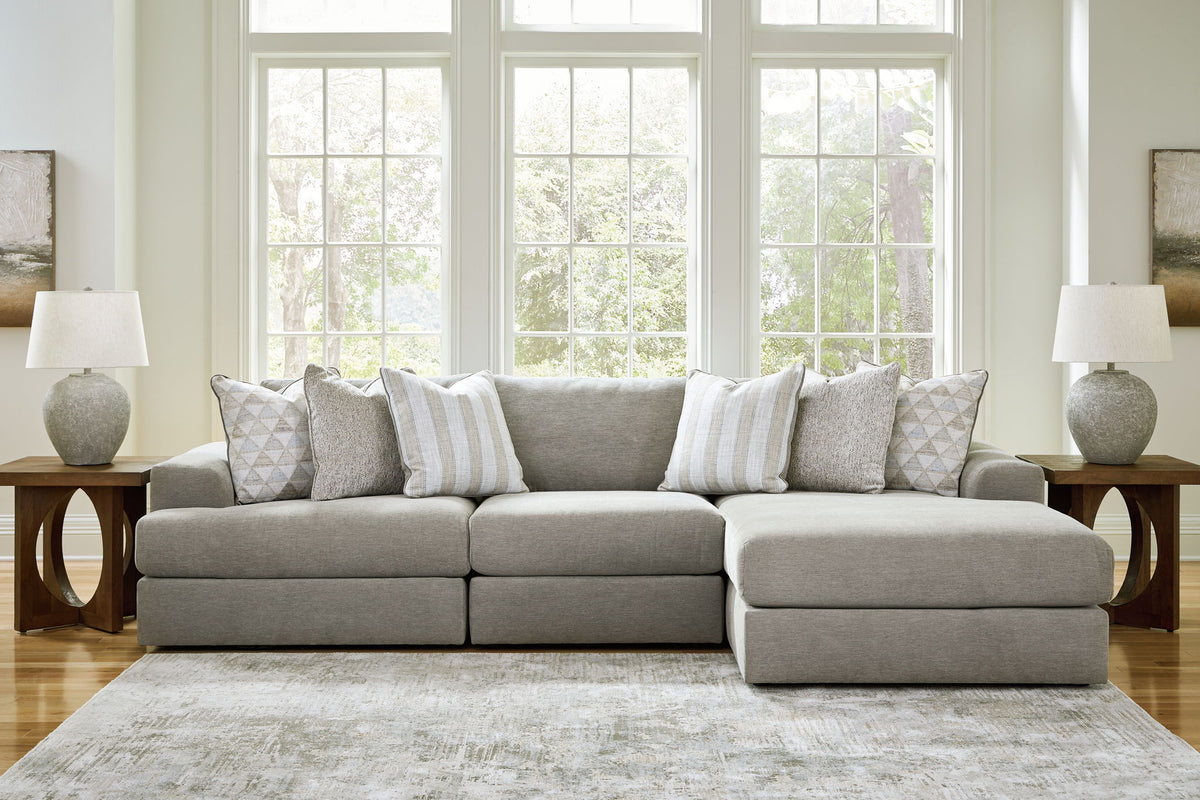 Avaliyah - 3-Piece Sectional With Raf Corner Chaise - Ash