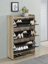 Denia - 3-Tier Engineered Wood Shoe Cabinet by CoasterEveryday | Bel Furniture