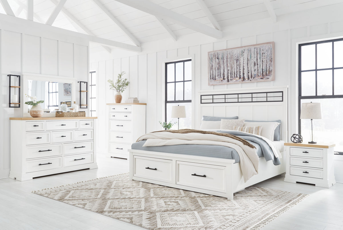 Ashbryn - Panel Storage Bedroom Set White by Benchcraft® | Bel Furniture