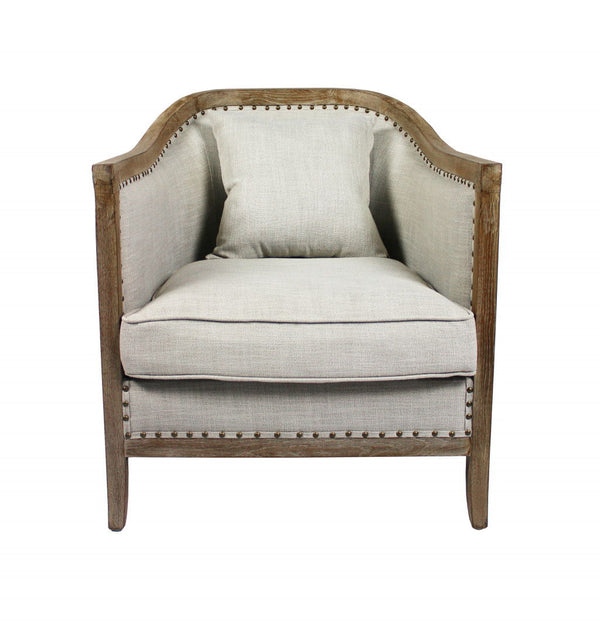 Linen Lounge Chair - Natural