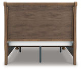 Feddinger - Queen Storage Sleigh Bed - Medium Brown