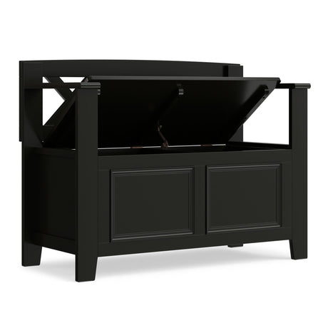 Amherst - Small Transitional Entryway Storage Bench - view 15