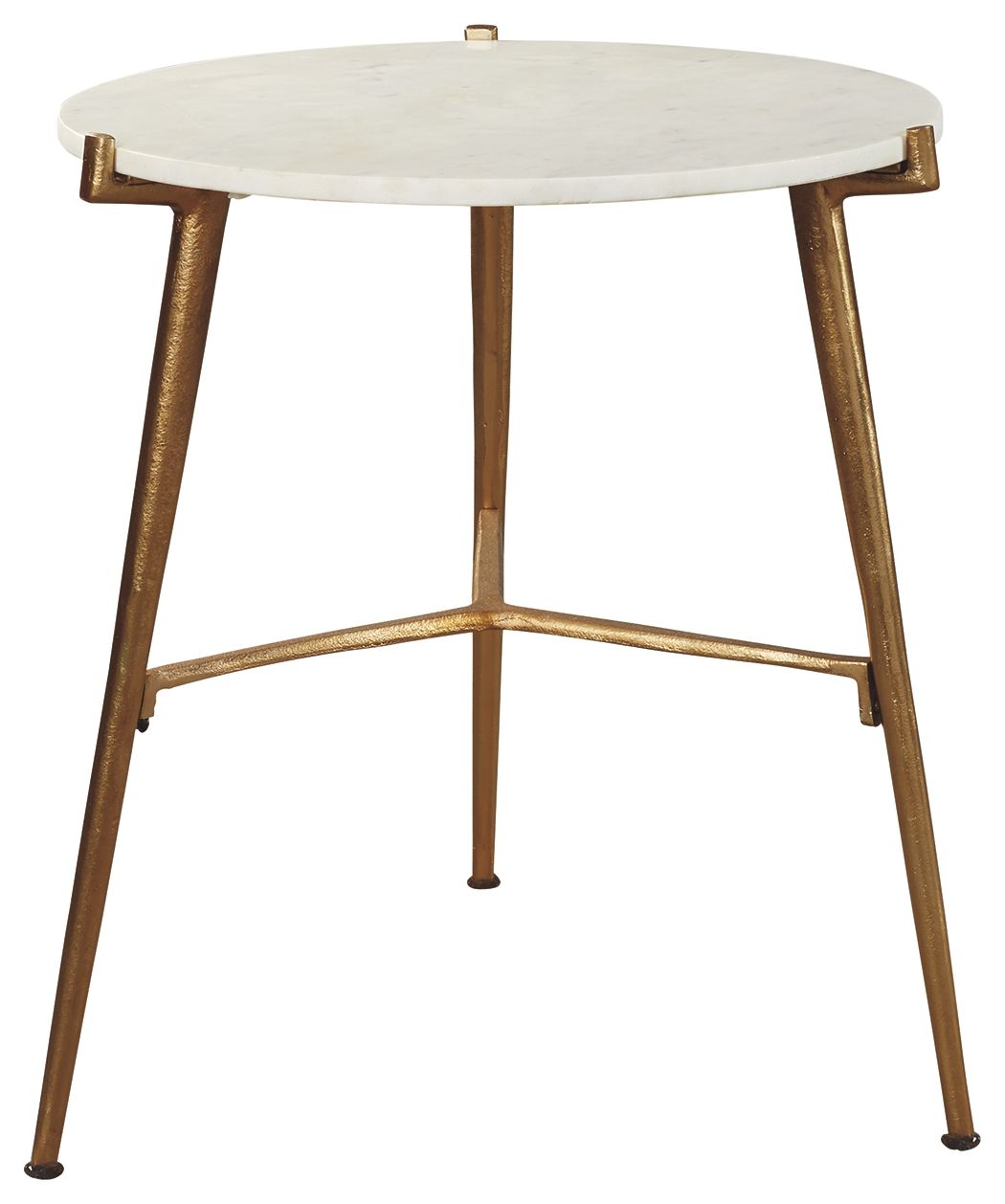Chadton - White / Gold Finish - Accent Table by Signature Design by Ashley® | Bel Furniture