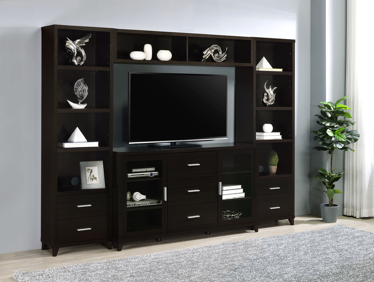 Lewes - 4 Piece TV Entertainment Center - Cappuccino