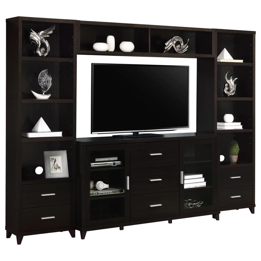 Lewes - 4 Piece TV Entertainment Center - Cappuccino