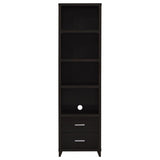 Lewes - 4-Shelf Engineered Wood Media Tower - Cappuccino