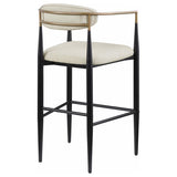 Tina - Metal Pub Height Bar Stool With Upholstered Back And Seat (Set of 2) by Coaster Fine Furniture | Bel Furniture