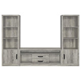 Burke - 3 Piece TV Entertainment Center - Gray Driftwood