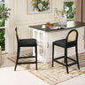 Panama - Curved Back Cane Counter Stool (Set of 2) by Jennifer Taylor Home | Bel Furniture