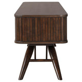 Valna - Wood TV Stand With Sliding Doors - Walnut