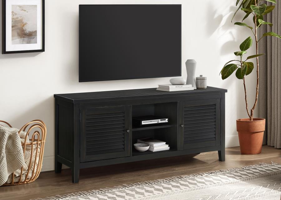 Concord - 2-Door TV Stand Console - Distressed Java