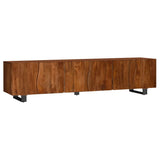 Trask - Wood TV Stand Media Console - Mango Brown