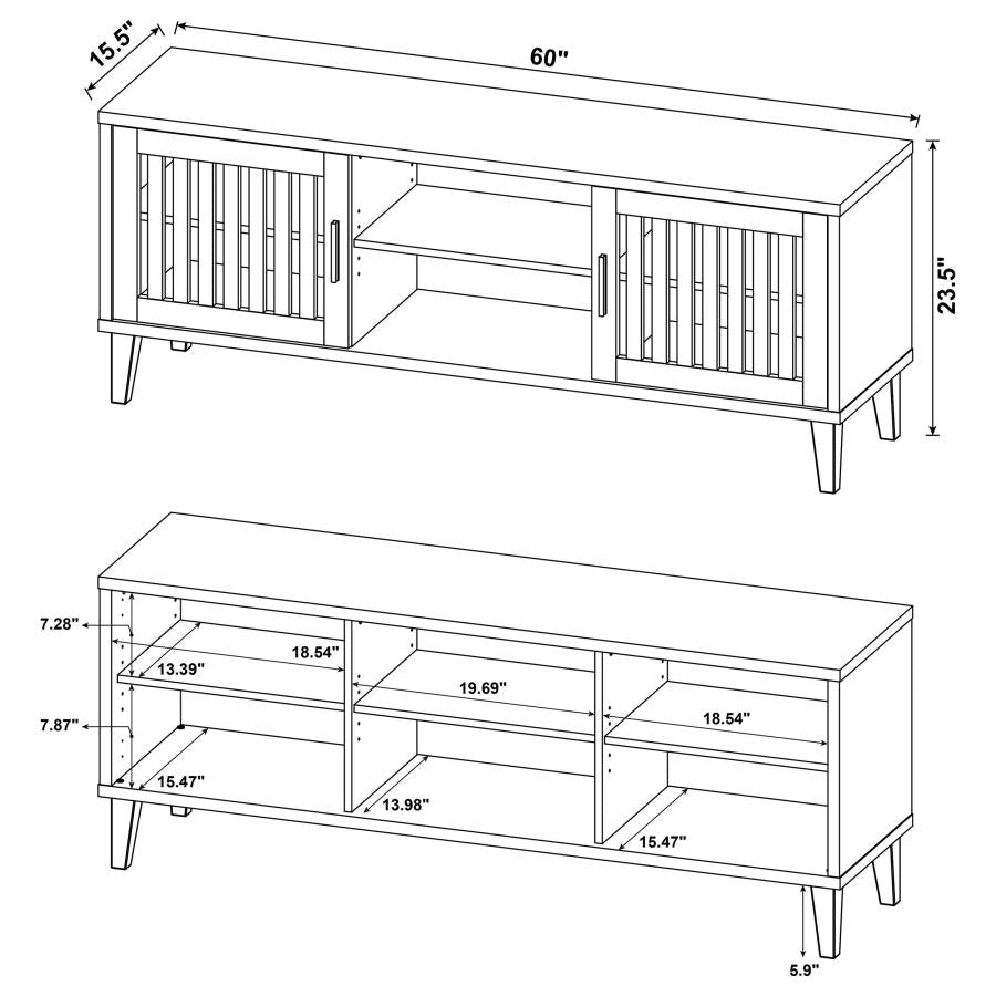 Sedona - 2 Door Engineered Wood TV Stand - Dark Pine