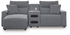 ModMax II - Salt And Pepper - Reclining Sectional