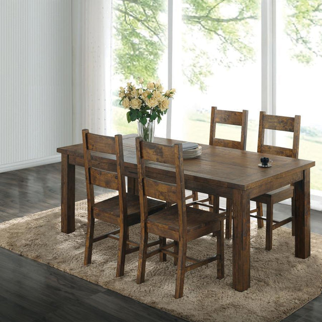 Coleman - Dining Room Set Dark Brown 5 Pc. Table, 4 Chairs by CoasterEveryday | Bel Furniture