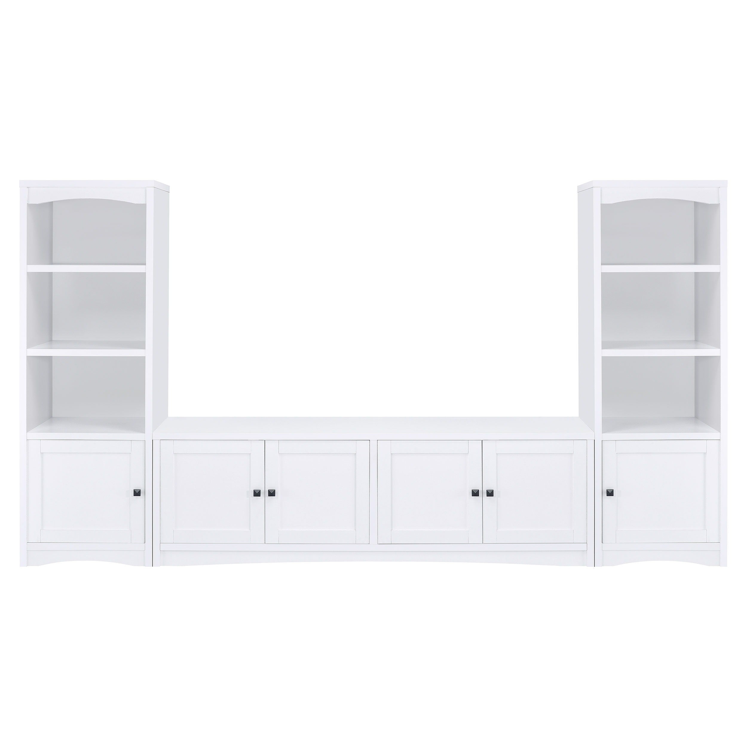 Laughlin - 4 Door Engineered Wood TV Stand - White