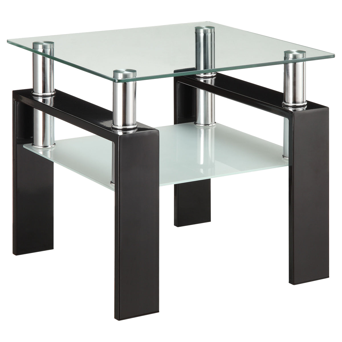 Dyer - 1-Shelf Rectangular Glass Top Table