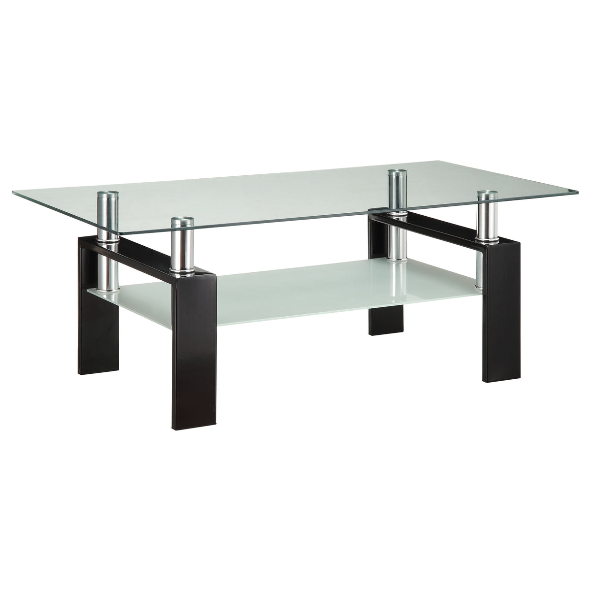 Dyer - 1-Shelf Rectangular Glass Top Table