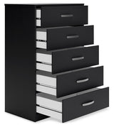 Finch - Five Drawer Chest - 46" Height - Black