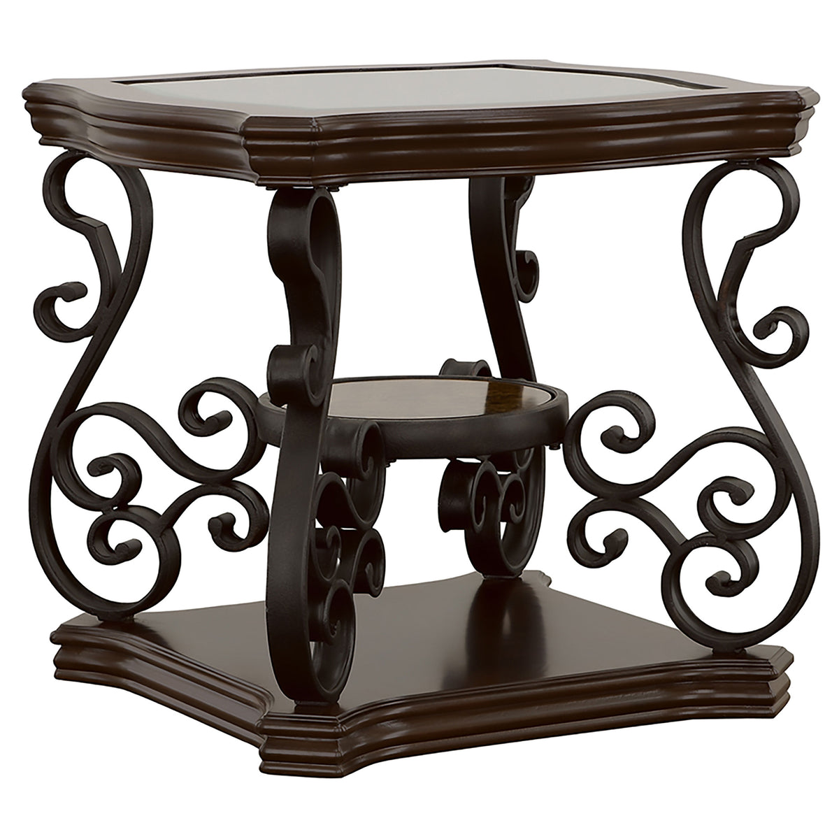 Laney - 1-Shelf Glass Top Rectangular Table