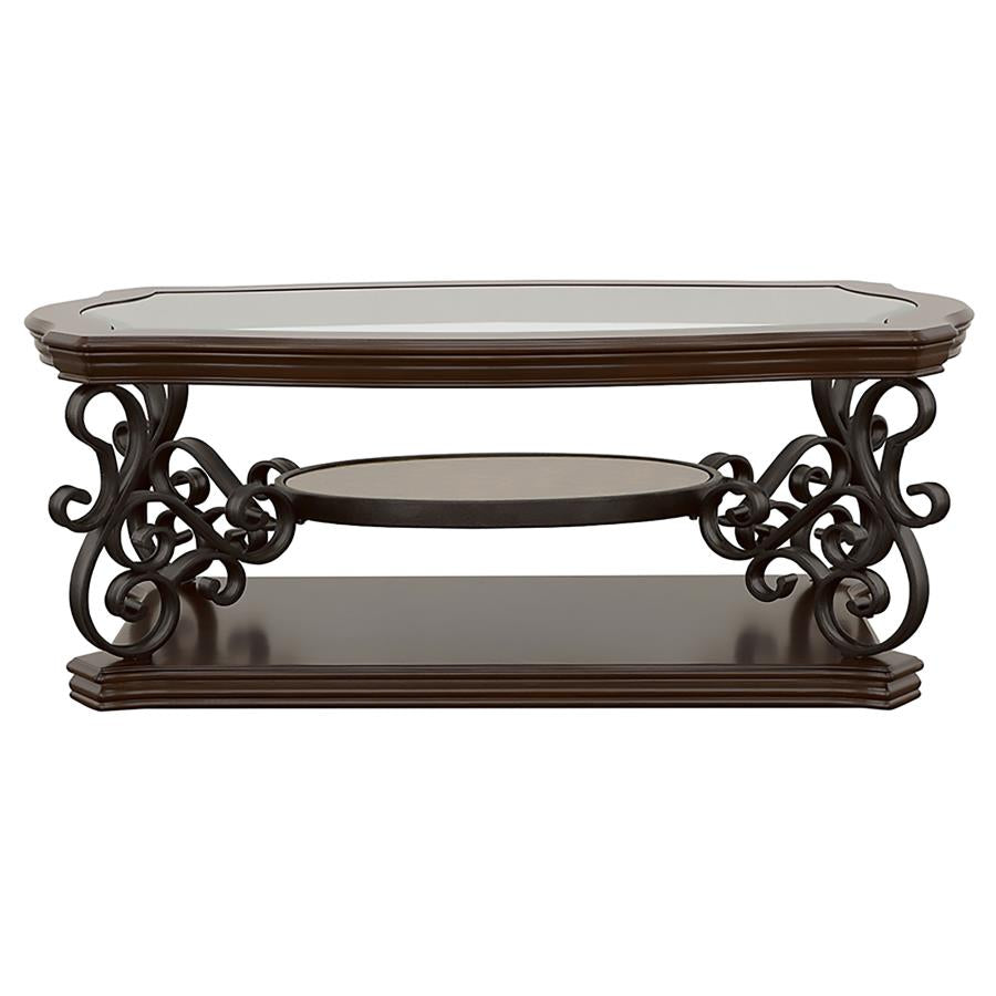 Laney - 1-Shelf Glass Top Rectangular Table