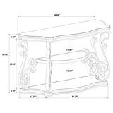 Laney - Scrollwork Entryway Sofa Console Table - Deep Merlot