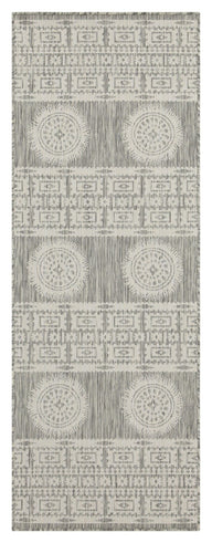 Sunshine - 2'7" X 7'3" Indoor / Outdoor Area Rug Gray by Icona Home Decor | Bel Furniture