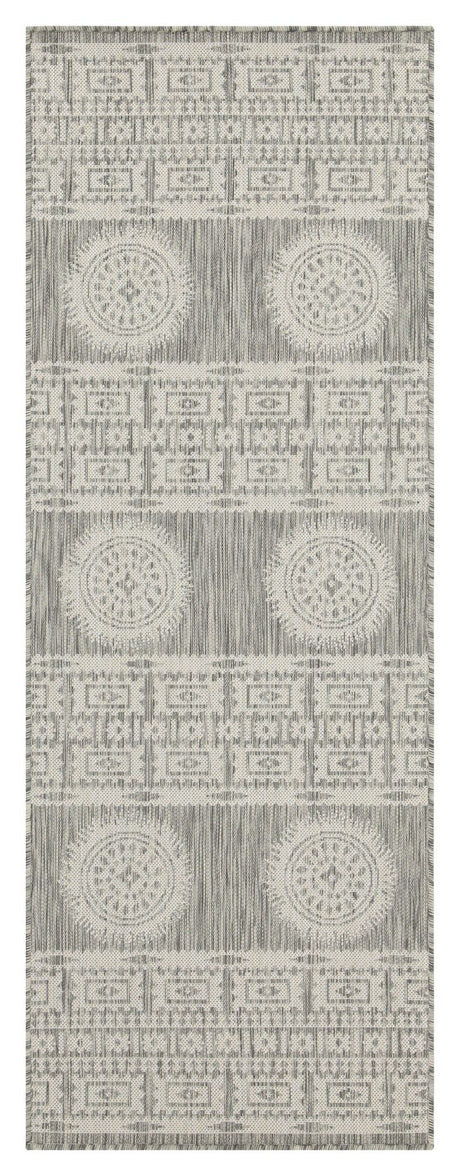 Sunshine - 2'7" X 7'3" Indoor / Outdoor Area Rug Gray by Icona Home Decor | Bel Furniture