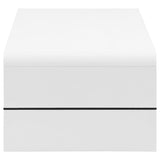 Airell - Rectangular Coffee Table With Shelf - White High Gloss