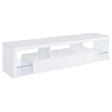 Jude - 2-Drawer Engineered Wood TV Stand - High Gloss White