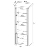 Jude - 3-Shelf Engineered Wood Media Tower - High Gloss White