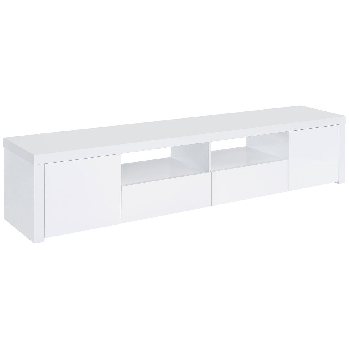Jude - 2 Door Engineered Wood TV Stand - High Gloss White